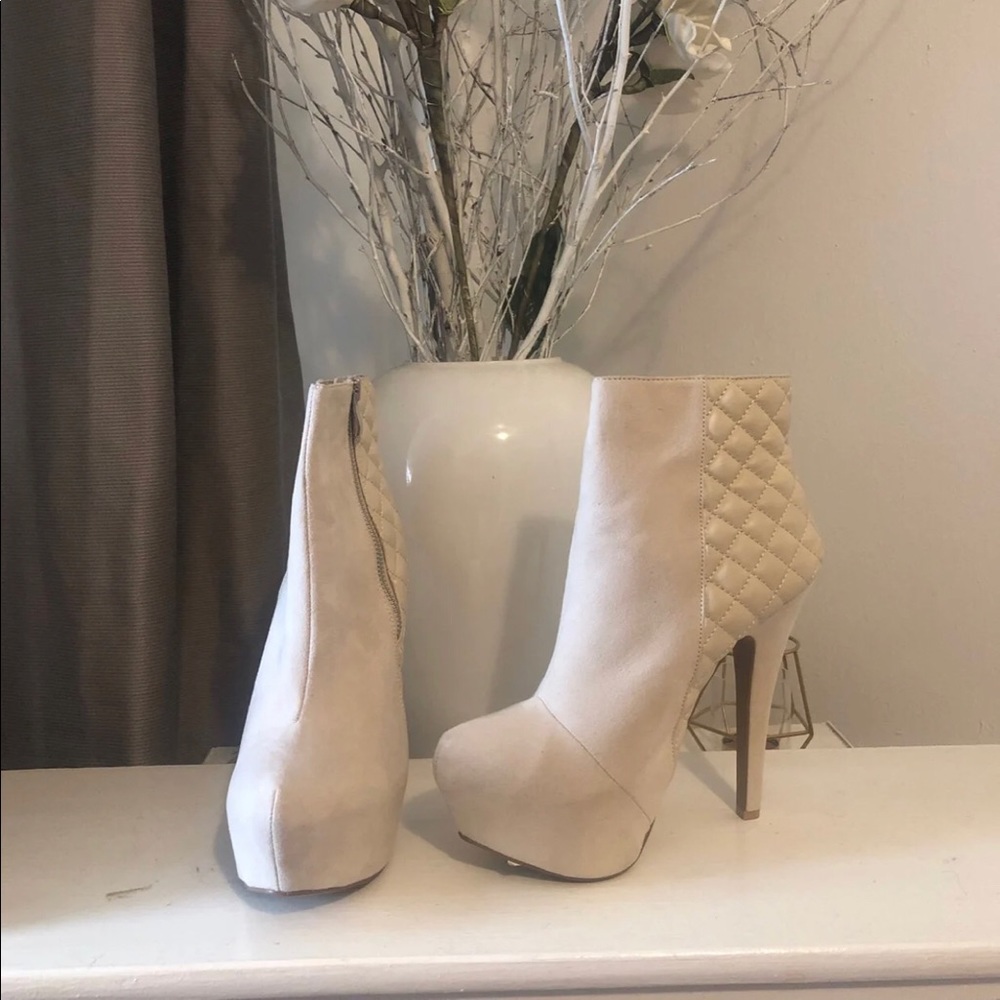 Platform booties.